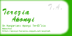 terezia aponyi business card